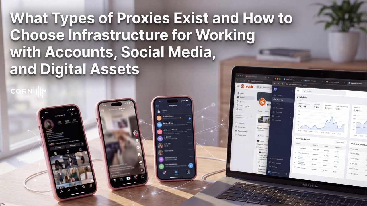 Types of Proxies and How to Choose Infrastructure for Working with Accounts, Social Networks, and Digital Assets