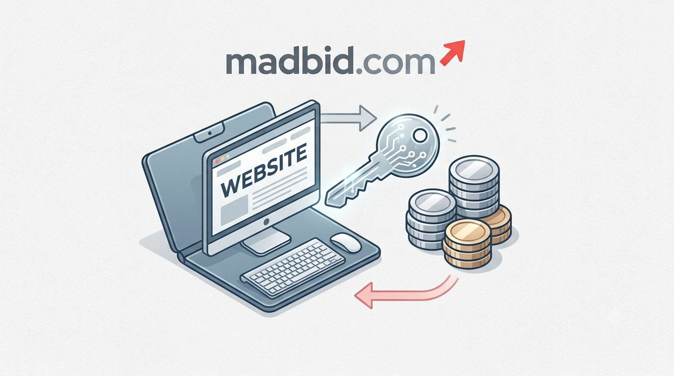 How to buy a website for development on Madbid?